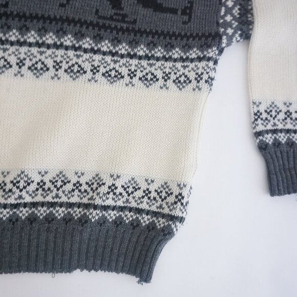 Vintage Knit Winter Speed Skater Outdoor Crewneck Sweater XL - Picture 5 of 12